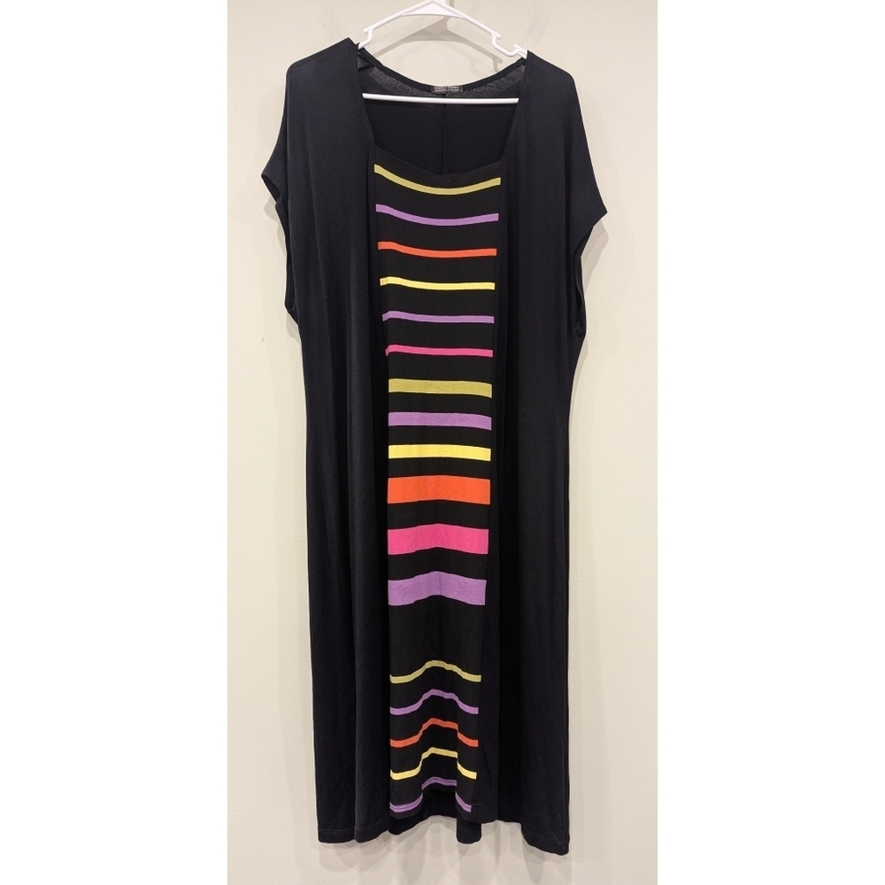 Annikki Karvinen Made In Finland Black Midi Dress Size XL